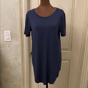 Daily Ritual Women's Navy Short Sleeve Tee/Tunic